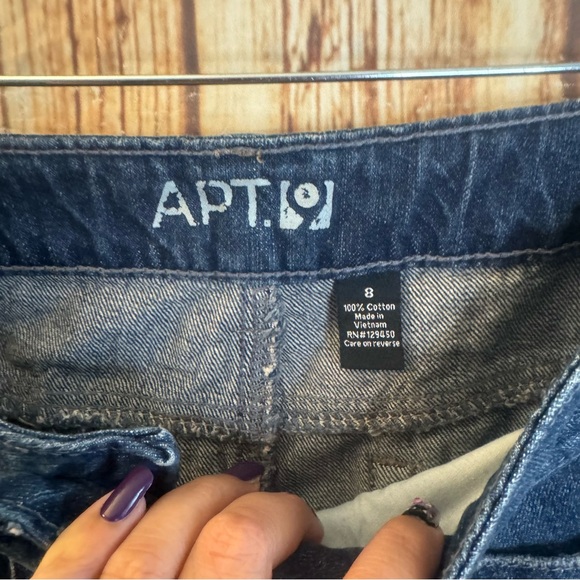 Apt. 9 Women’s Blue Denim Distressed Mini Jean Skirt Size 8 - Picture 7 of 7